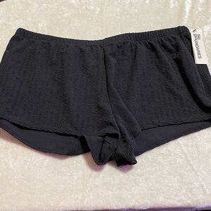 No Boundaries Textured Black Swim Boy Shorts